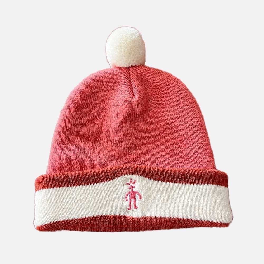 Smartwool Infant Baby Wool Blend Pom Beanie Winter Hat Coral Pink